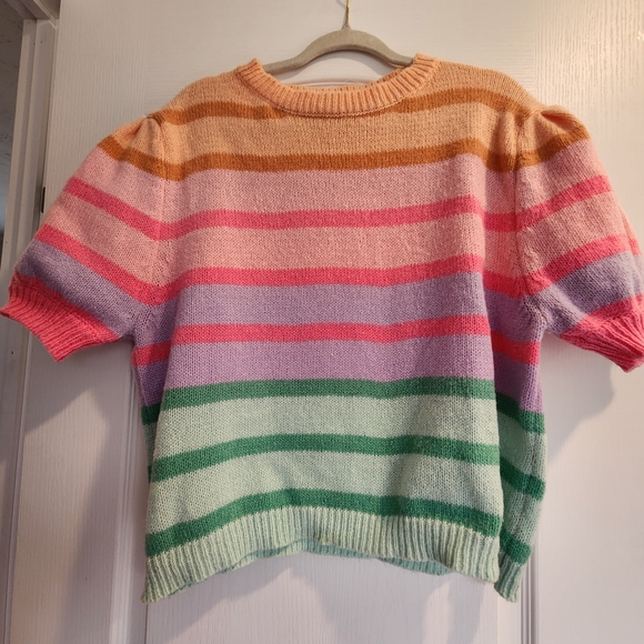 BiBi Multicolor Striped Crew Neck Sweater Size M Euc - Picture 1 of 4